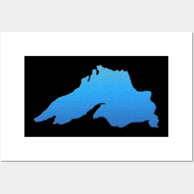 Great Lakes Lake Superior Outline Wall Art by gorff